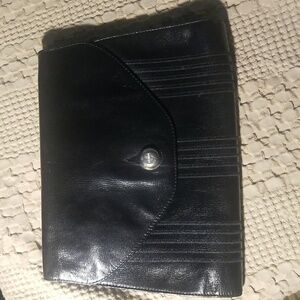 Fendi vintage black Leather envelope bag.